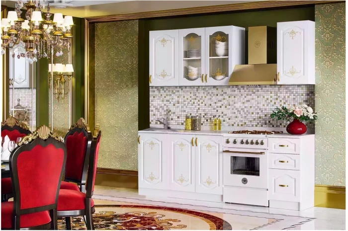 Кухня Версаль 1,7м (Белый матовый)