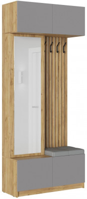 Прихожая Бостон ЛДСП (Серый Шифер, Дуб Крафт Золотой)