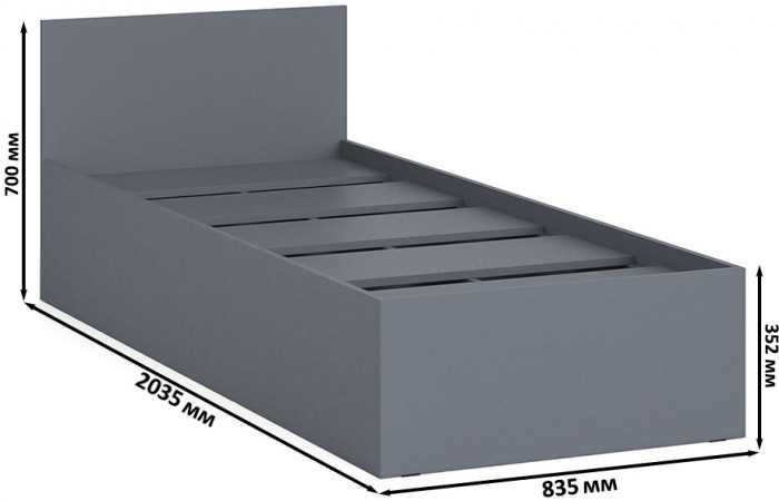 Мори Кровать 0800, графит