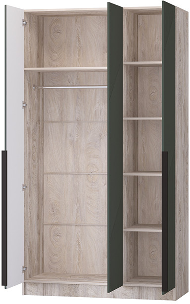 Шкаф Авис 1,2, Дуб эндгрейн/Грин