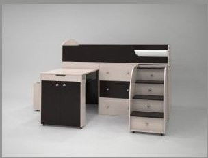 Кровать-чердак Малыш 70х160 (дуб / венге)