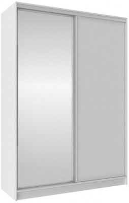 Шкаф-купе двухдверный с зеркалом 1600 Домашний Белый