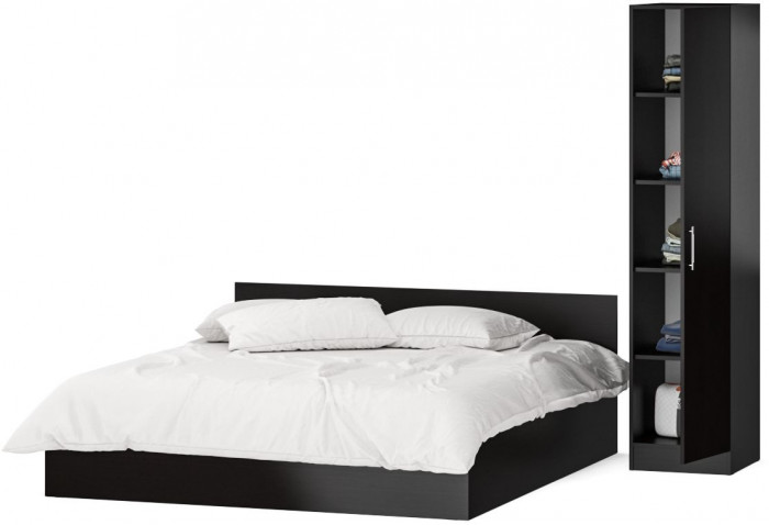 Кровать 1800 + Пенал Стандарт, венге