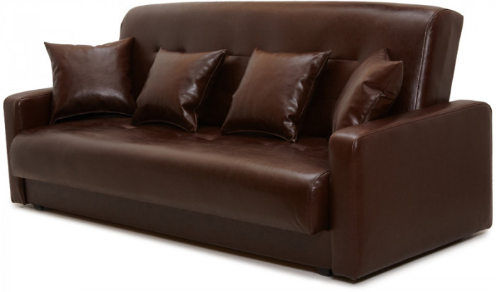Диван Аккорд 120 коричневый , пружинный блок Боннель