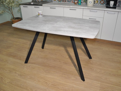 Стол обеденный Орфей Черный / цемент светлый