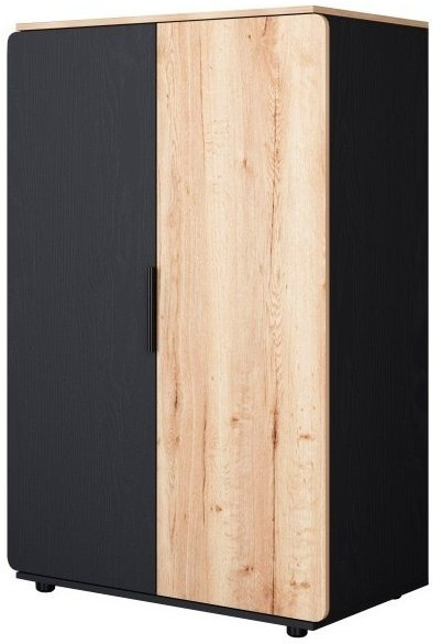 Дельта Лофт 13.01 Шкаф для одежды (Черный / Светлый дуб)
