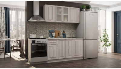 Кухня МДФ Хозяюшка 1500 (Мускат, Белый)