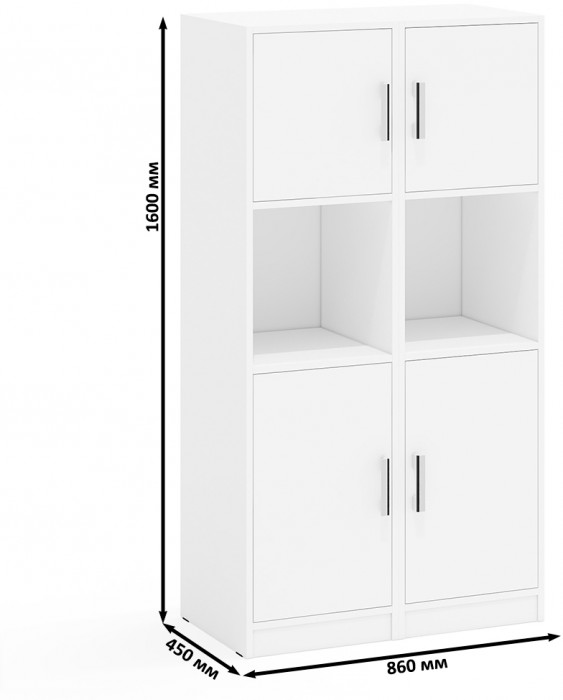 Два Пенала С-МД-СК9П к компьютерному столу С-МД-СК9, белый шагрень