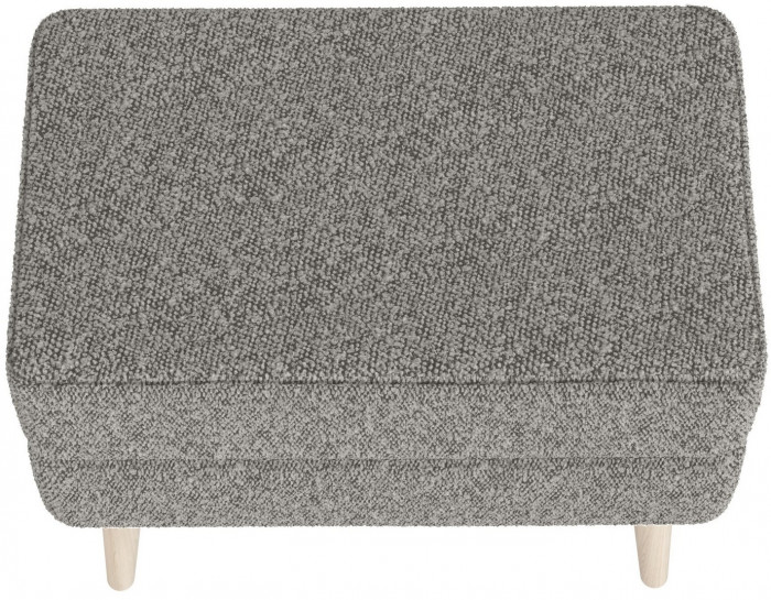 Банкетка 6-5138ТКШтем.серый Тифани, цвет ткань тёмно-серая, ШхГхВ 55х33х46 см.(прямоугольная банкетка на четырёх ножках), цвет ножек: иней