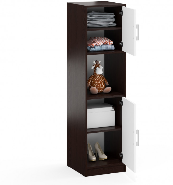 Пенал С-МД-СК9П к компьютерному столу С-МД-СК9, цвет венге/белый шагрень, ШхГхВ 43х45х160 см., универсальная сборка