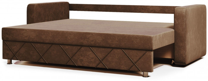 Раскладной диван-кровать, прямой, еврокнижка, цвет коричневый, Стелла 145х190