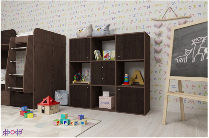 Стеллаж Джери (Венге/Ирис)