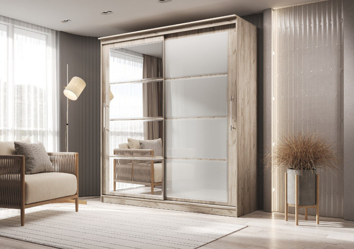 Шкаф-купе Элегант №7 2,0м, Крафт серый