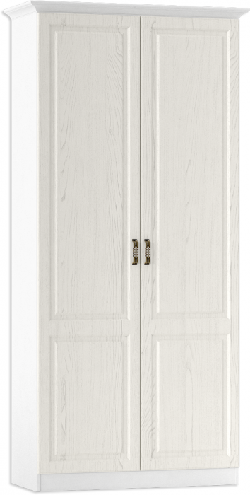 Ливерпуль Шкаф для одежды + карниз, цвет ясень ваниль/белый, ШхГхВ 100х41,4х220,3 см.(без учёта карниза), 108,2х43,5х223,5 см.(с карнизом)