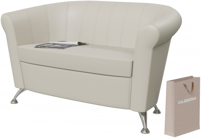 Банкетка 6-5156беж(БАШ) Лагуна, бежевая искусственная кожа (бежевый БАШ), ШхГхВ 128х63х79 см. Лагуна БОЛЬШАЯ !!!