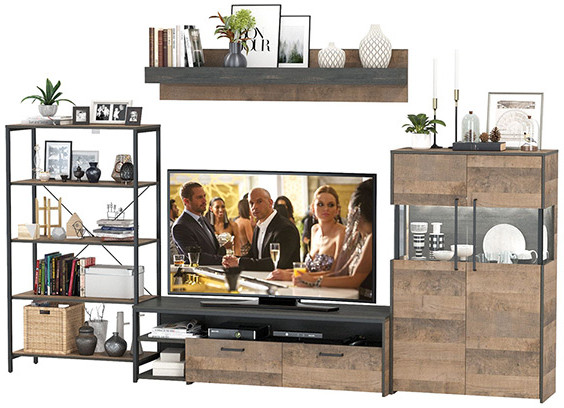 Трувор Гостиная 055, дуб гранж песочный/интра