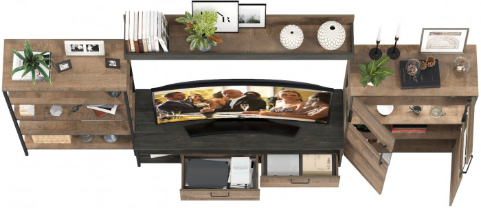 Трувор Гостиная 055, дуб гранж песочный/интра