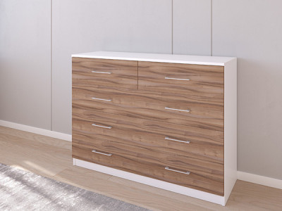 Комод 04/23 120х40х90 Белый/Орех