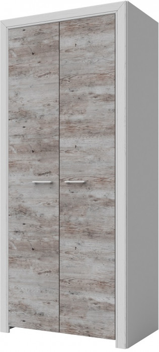 Шкаф двухдверный "Эстель" - Дуб полярный/Сосна натуральная