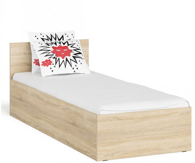 Мори Кровать 0800, цвет дуб сонома, ШхГхВ 83,5х203,5х70 см., сп.м. 800х2000 мм., без матраса, основание есть