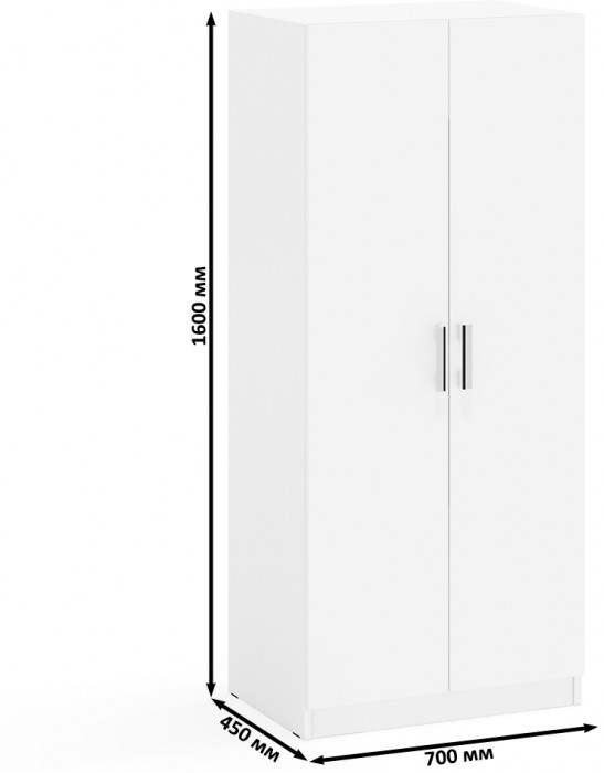 С-МД-СК9 Компоновка № 03, цвет белый шагрень, ШхГхВ 258х70х160 см., НЕ универсальная сборка