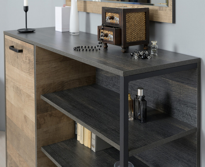 Трувор Прихожая 188, цвет дуб гранж песочный/интра, ШхГхВ 189х36,9х195 см., универсальная сборка