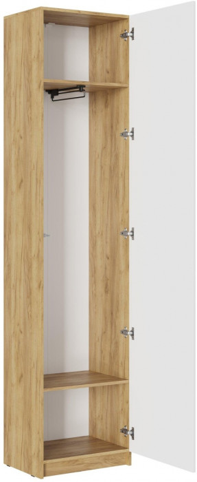 Модульная прихожая Роджина, композиция 1 (Белый глянец, Дуб Крафт Золотой)