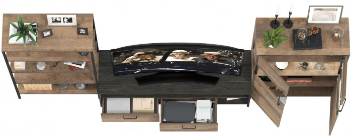 Трувор Гостиная 056, дуб гранж песочный/интра