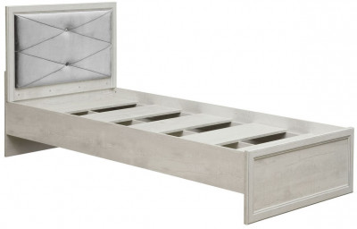 Кровать односпальная Сохо 32.23 бетон белый/бетон патина