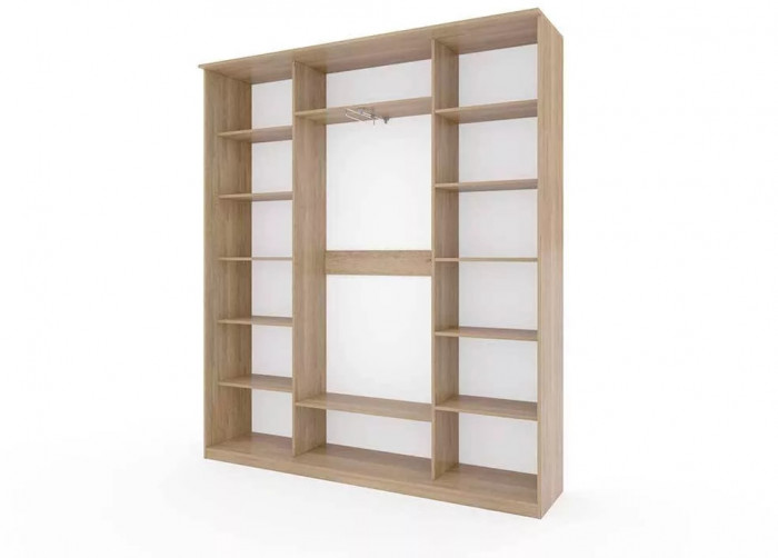 Шкаф купе Модерн 2076х450 3-х дверный 3-х секционный фотопечать №4 ясень