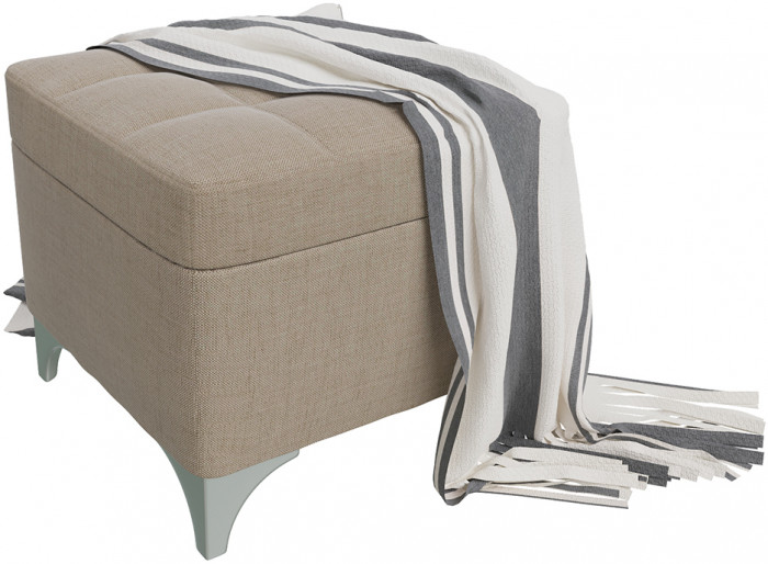 Банкетка 6-5113ТКбеж Жозефина-2, ткань бежевая, ШхГхВ 46х46х45 см., под сиденьем есть ниша