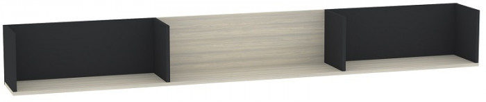 Полка навесная Аурелио 96, Антрацит-Блеквуд Сатиновый