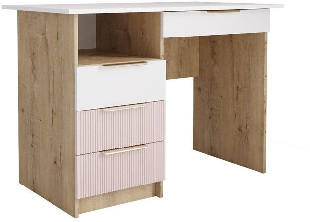 Модульная детская Лавис, композиция 4, Белый/Белый софт / Персик софт