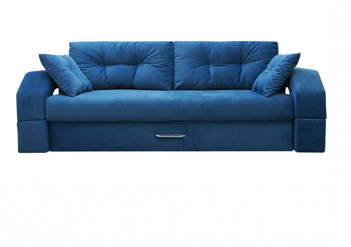 Диван-кровать Манчестер, еврокнижка, велюр, 150х195, синий