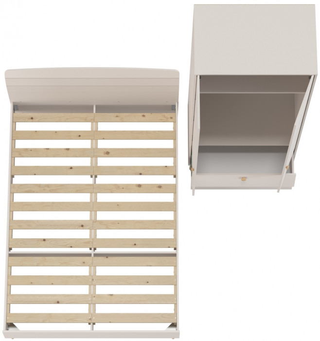 Афина Спальня Кровать 1400 + Шкаф 2-х дверный, кашемир серый