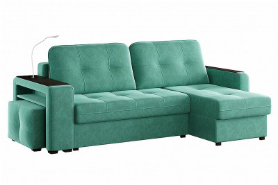 Диван угловой Smart 4 Б4-2Т-1Пф-Б3 Велюр Кашемир 672