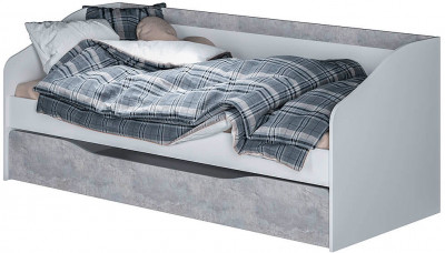 "Паскаль" кровать детская (1932х790х850) белый/цемент светлый