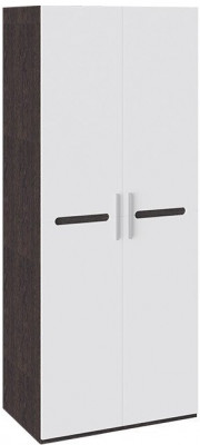 Фьюжн ТД-260.07.02 Шкаф для одежды (Белый глянец, Венге Линум)