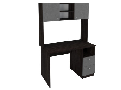 Стол письменный с надстройкой Венге/Железный Камень