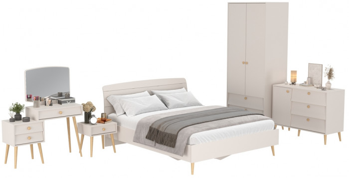 Афина Спальня 24-1600, кашемир серый