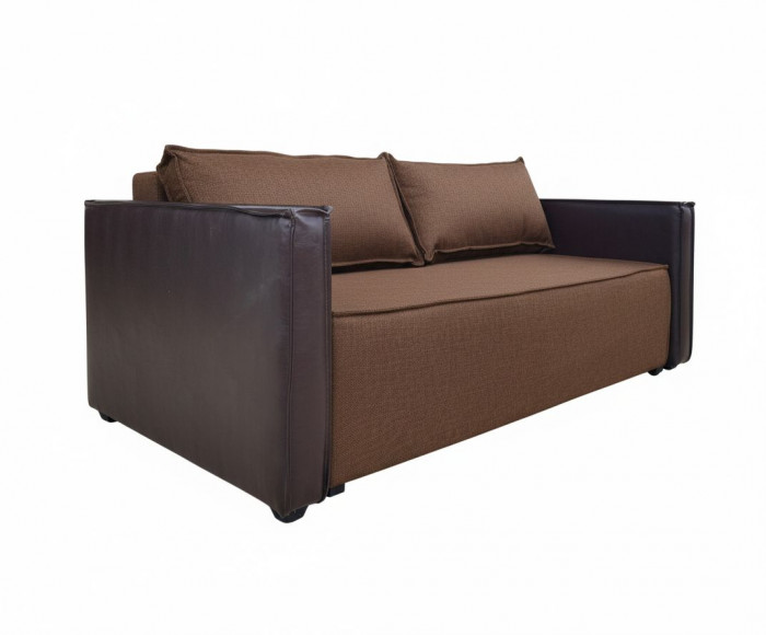 Диван-кровать Барон 160, аккордеон, 160х200, рогожка, коричневый