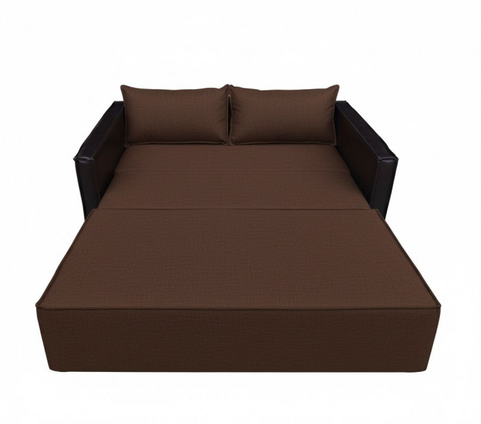 Диван-кровать Барон 160, аккордеон, 160х200, рогожка, коричневый