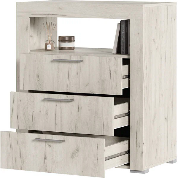 Гранд комод К2 (800х917х449) дуб крафт белый