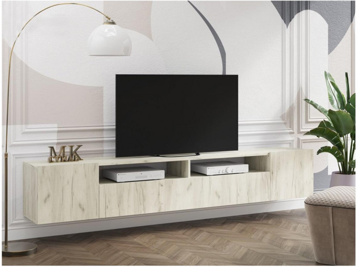 Стенка ТВ Соло-16 ЛДСП (Дуб Крафт белый)