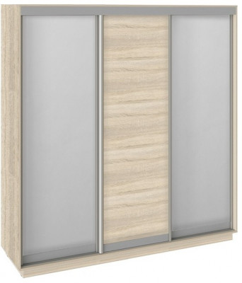 Румер СШК 1.210.70-13.11.13 Шкаф-купе 3-х дверный (2100x600x2200) (Дуб Сонома, Зеркало/Белый снег/Зеркало)