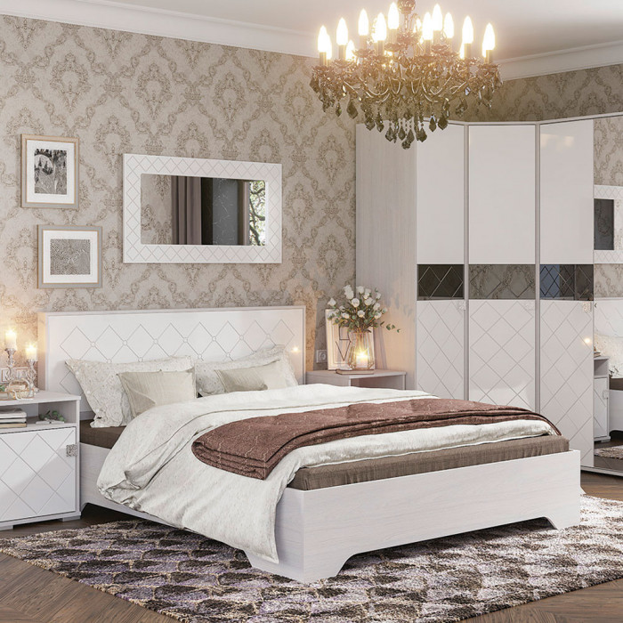 Кровать с подъемником Сальма КР 026 (1682х970х2136) анкор/белый глянец