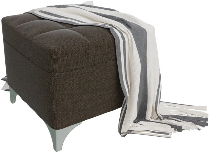 Банкетка 6-5113ТКтем.кор Жозефина-2, ткань тёмно-коричневая, ШхГхВ 46х46х45 см., под сиденьем есть ниша