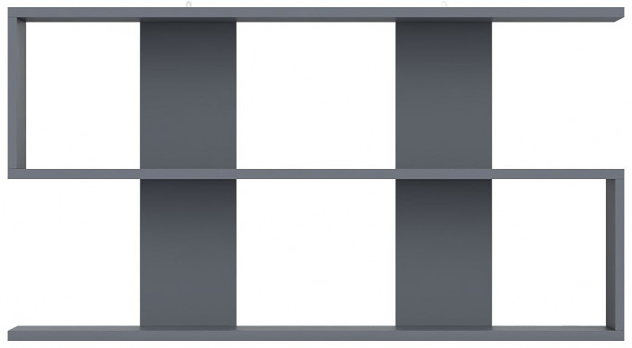 Мори Полка 1200, цвет графит, ШхГхВ 120х21х64,8 см., универсальная сборка