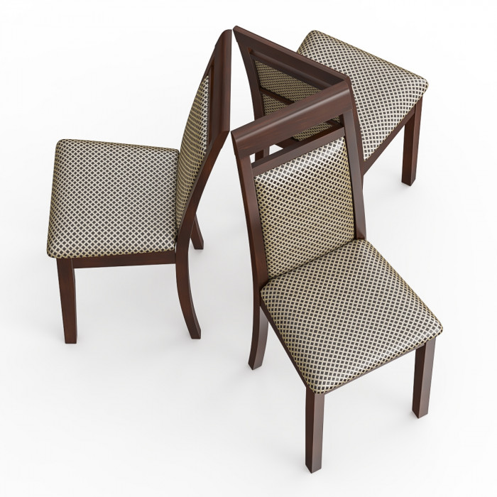 Три стула Мебель--24 Гольф-12 разборных, орех