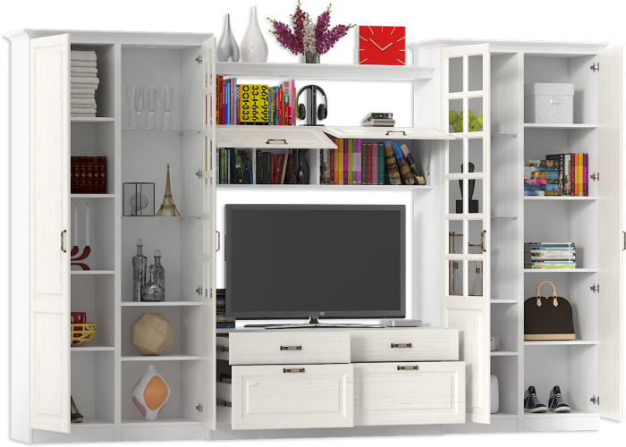 Ливерпуль Набор мебели 3, ясень ваниль/белый